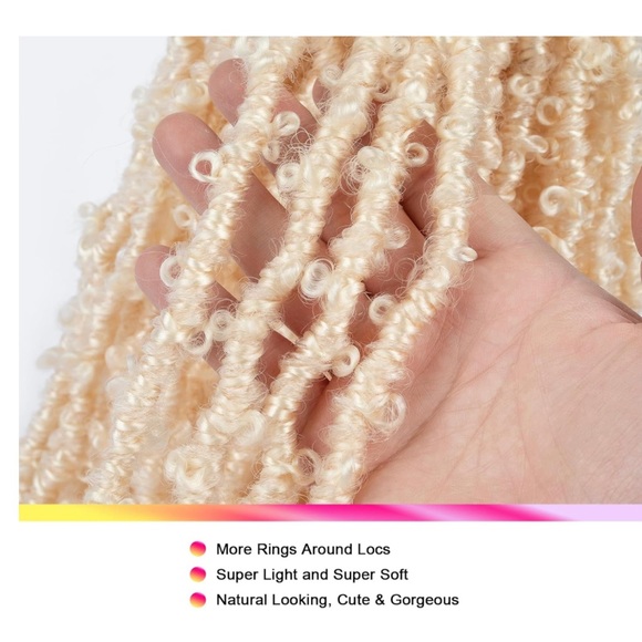 NIB***GUOHUI Super Light Butterfly Locs Crochet Hair 12” 6 Packs Pre-Looped - Picture 2 of 9